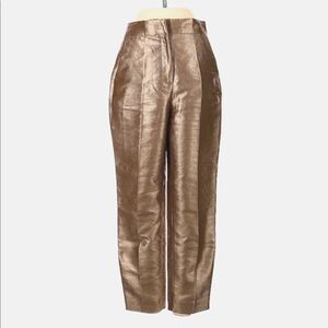 Zara Metallic Gold High Waisted Pants